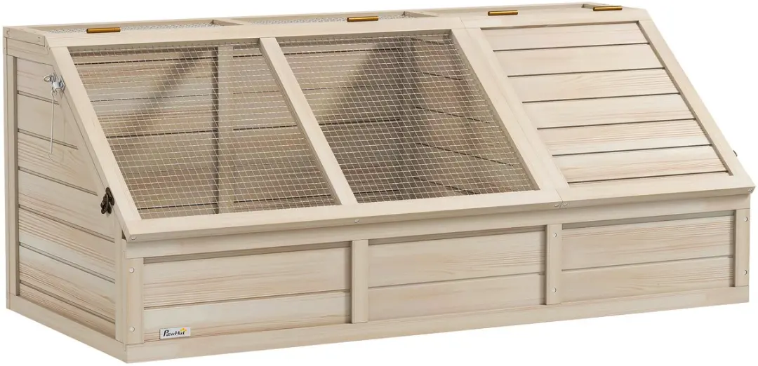 Pawhut Schildpaddenhuis Vurenhout 120x55x50cm