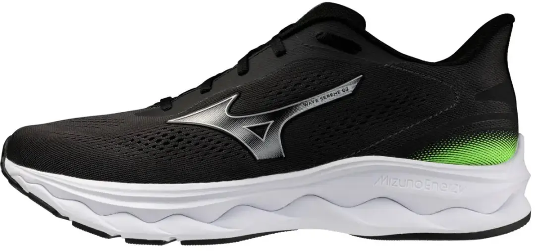 Mizuno Wave Serene 2 Hardloopschoenen - 39 - Black/Silver/Glowing Apple - afbeelding 2 van 2
