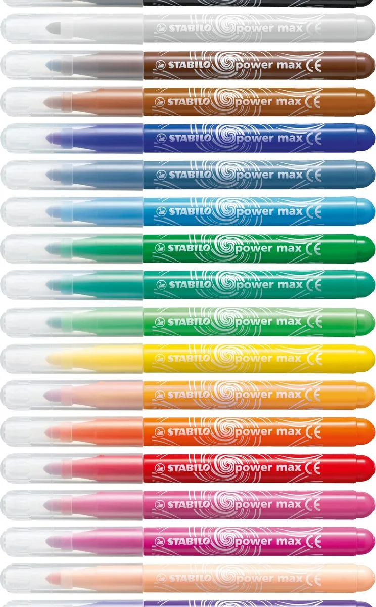 STABILO power max Viltstift 3,0mm - 12 Kleuren - afbeelding 6 van 6