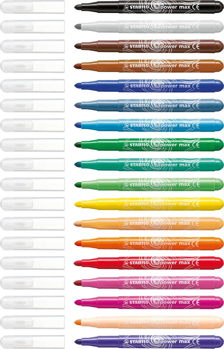 STABILO power max Viltstift 3,0mm - 12 Kleuren
