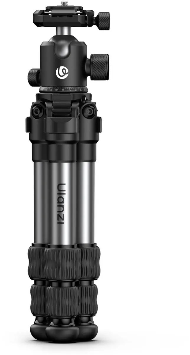Ulanzi TT30 Reisstatief 2-in-1 - 420g Koolstofvezel & Aluminium - Grijs/Zwart
