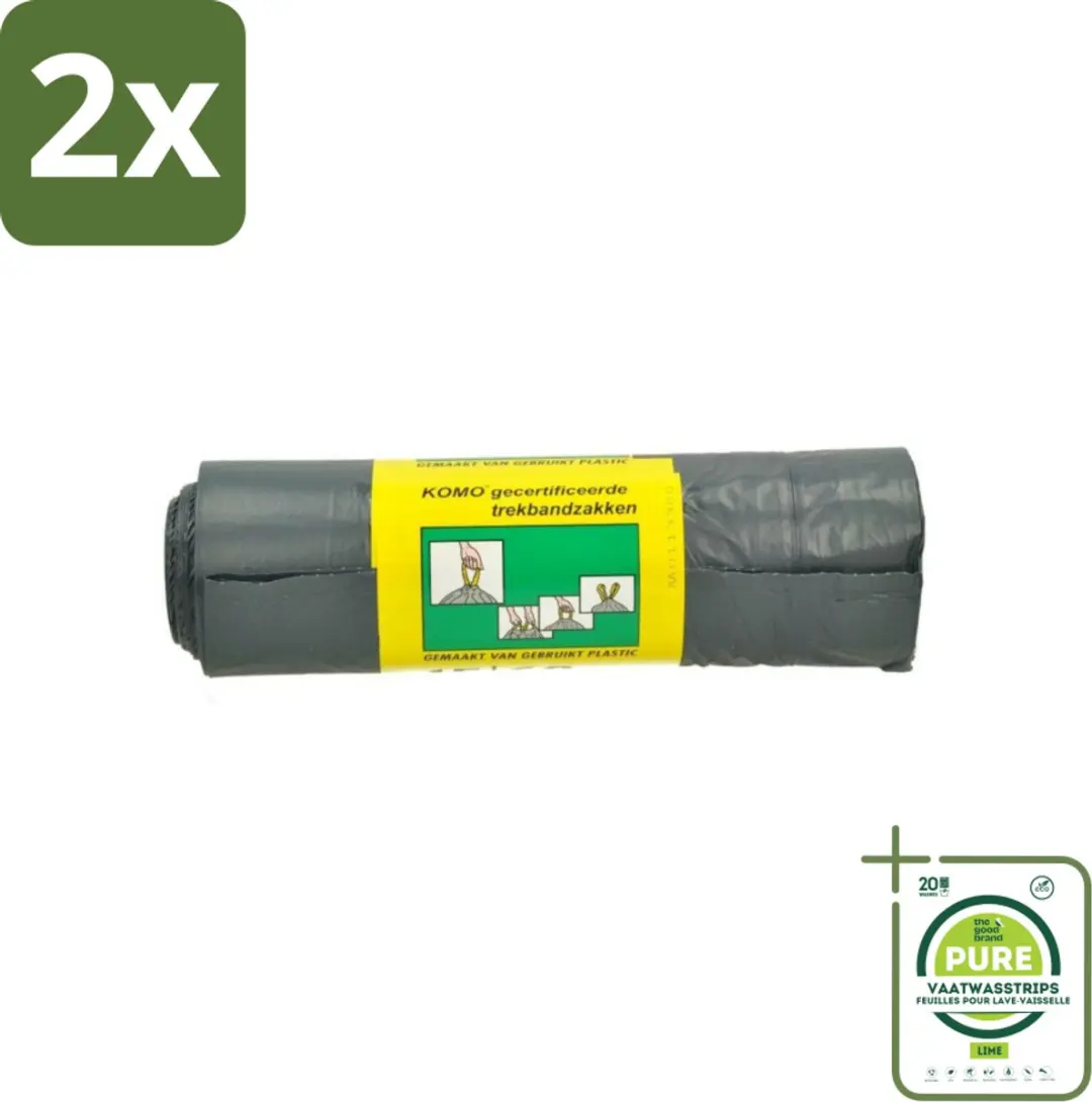 KOMO Vuilniszakken Trekband 60L