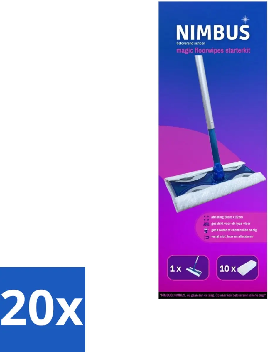 Nimbus Magic Vloerdoek Starterkit 20 Stuks
