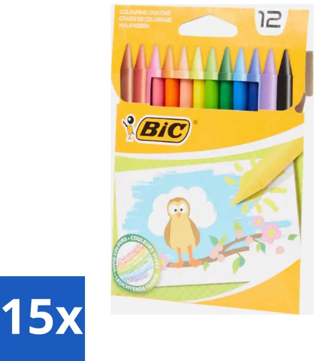 Bic Waskrijt 15 Stuks