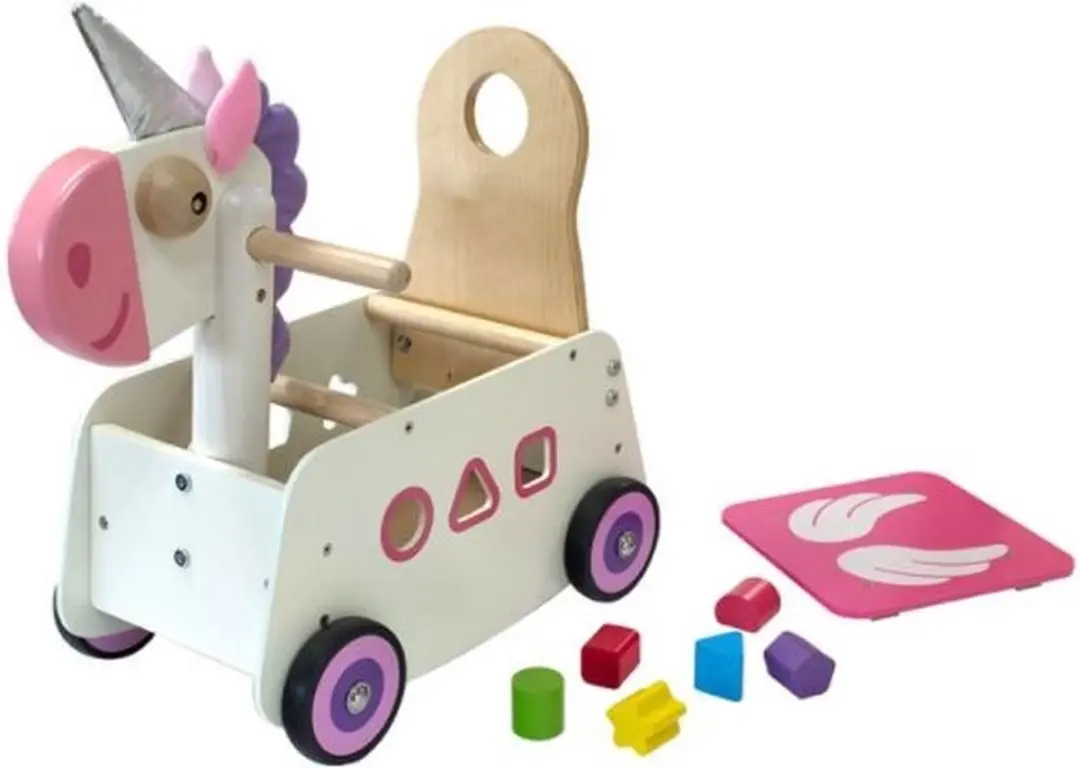 I'm Toy Loopwagen Eenhoorn Multicolor