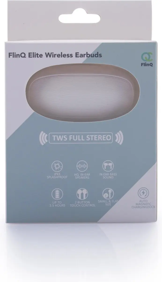 FlinQ Elite Wireless Oordopjes - Wit