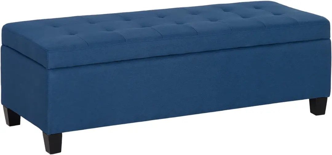 Homcom Opbergottoman Blauw 125L