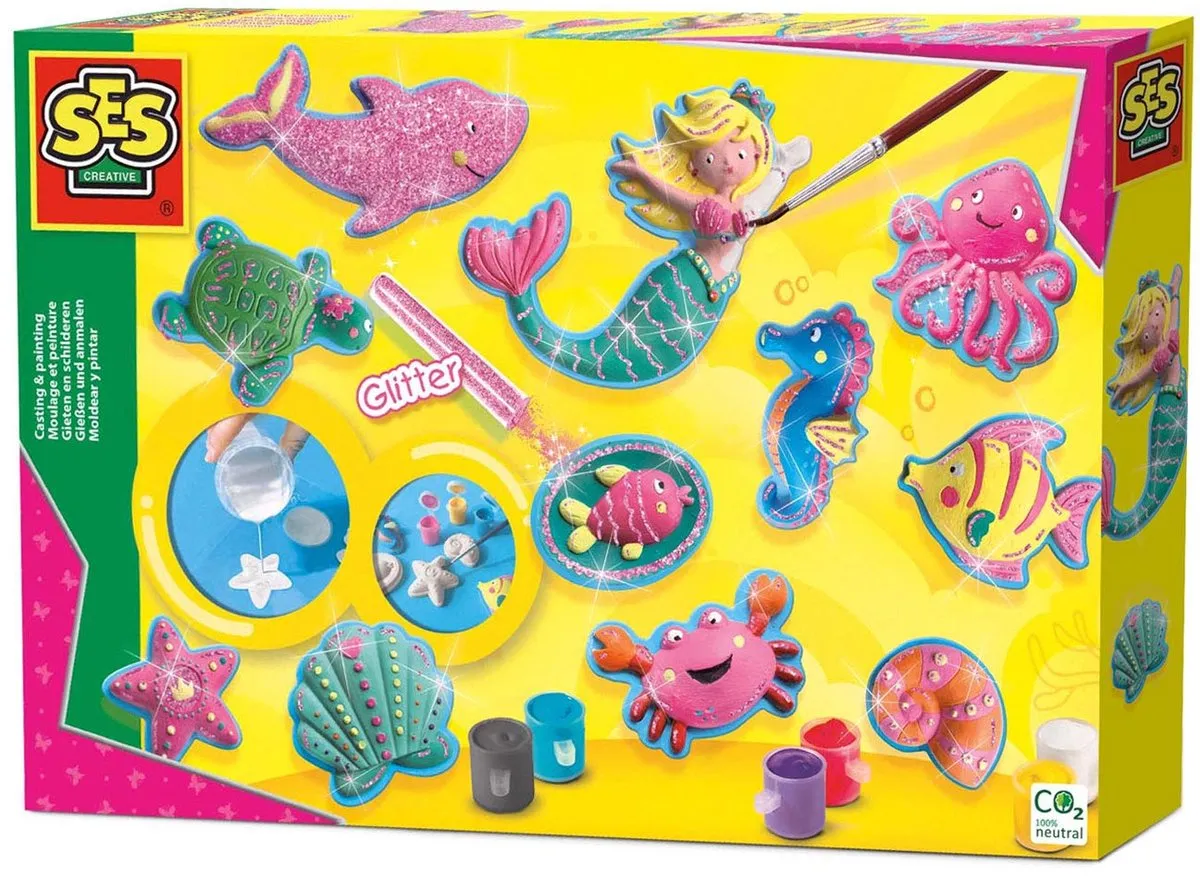 SES Creative Hobby Pink Oceaan Figuren Knutselset