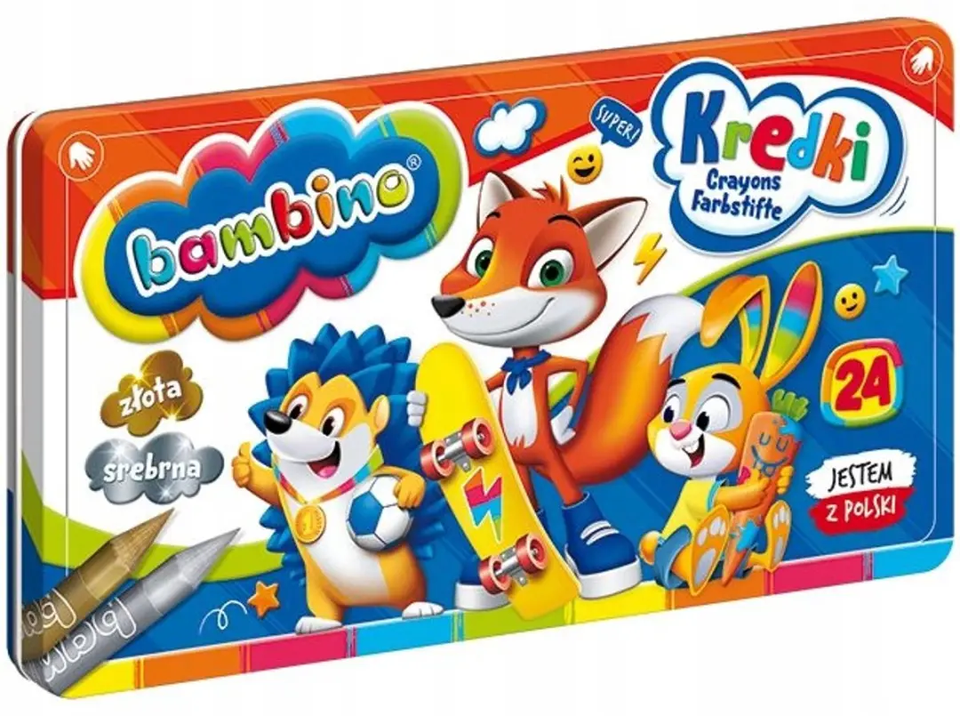 Bambino Kleurpotloden 24 Stuks - Goud/Zilver/Multicolor