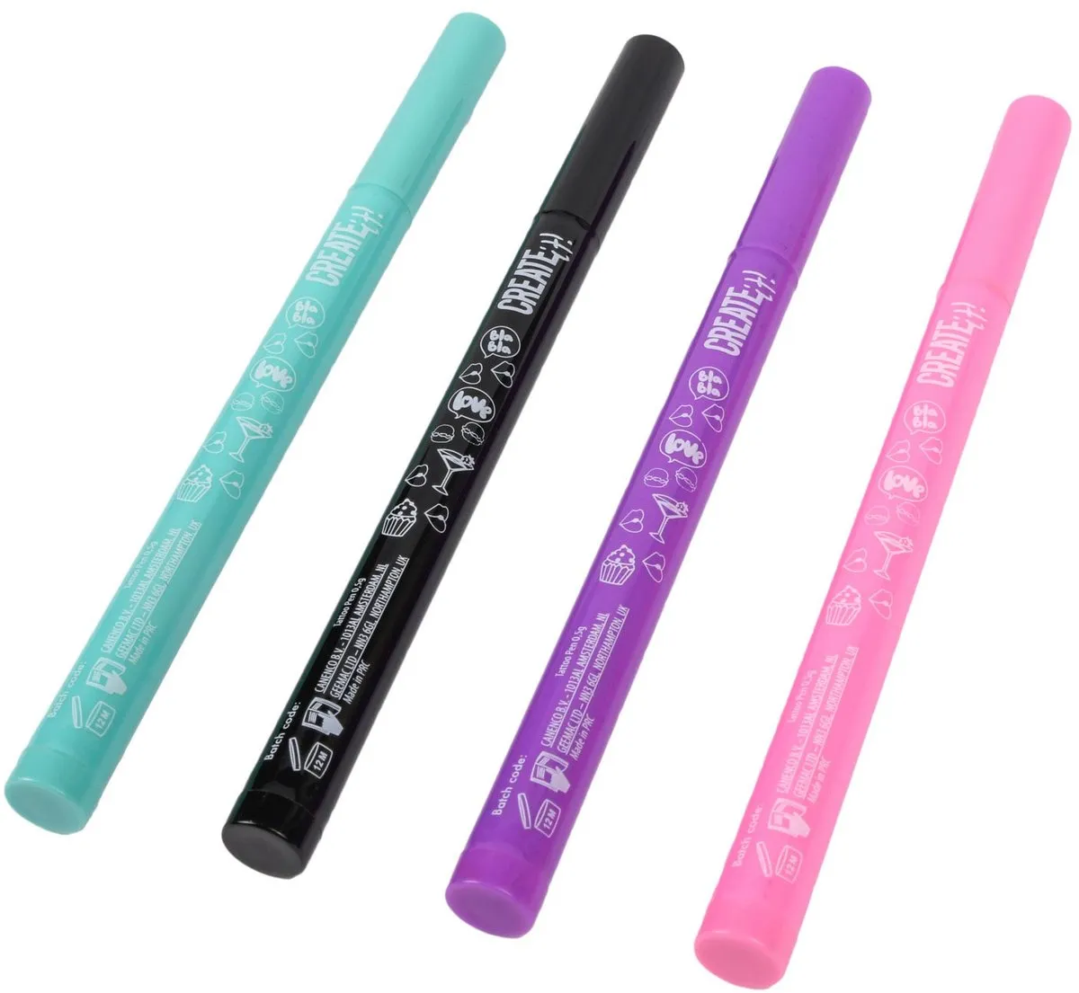 Clementoni Create it! Beauty Tattoo Pen - 4 Stuks Multicolor