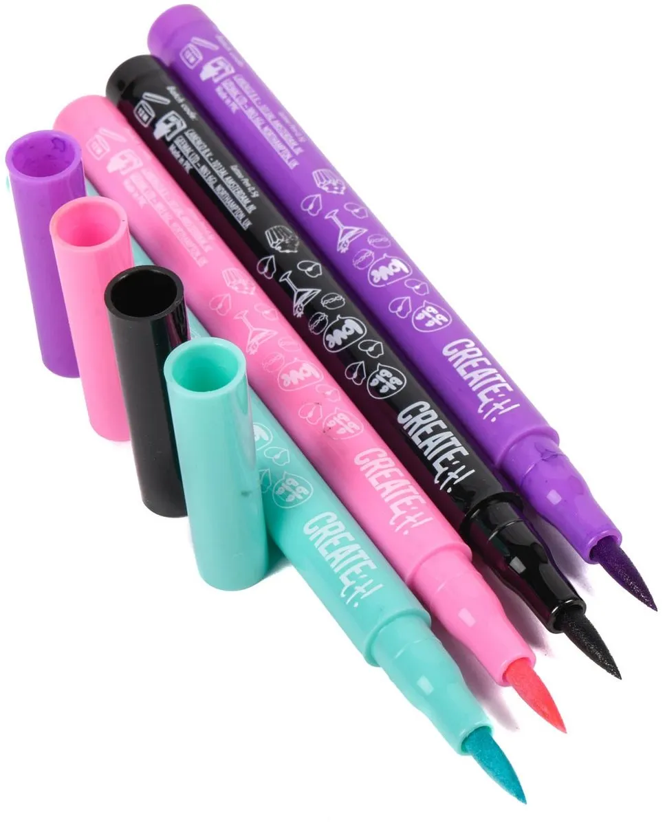 Clementoni Create it! Beauty Tattoo Pen - 4 Stuks Multicolor