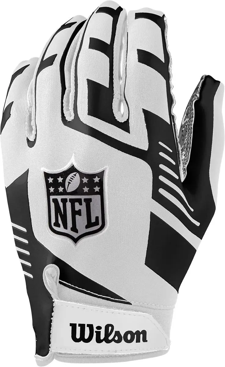 Wilson NFL Stretch Fit Youth Receiver Gloves - Wit/Zwart