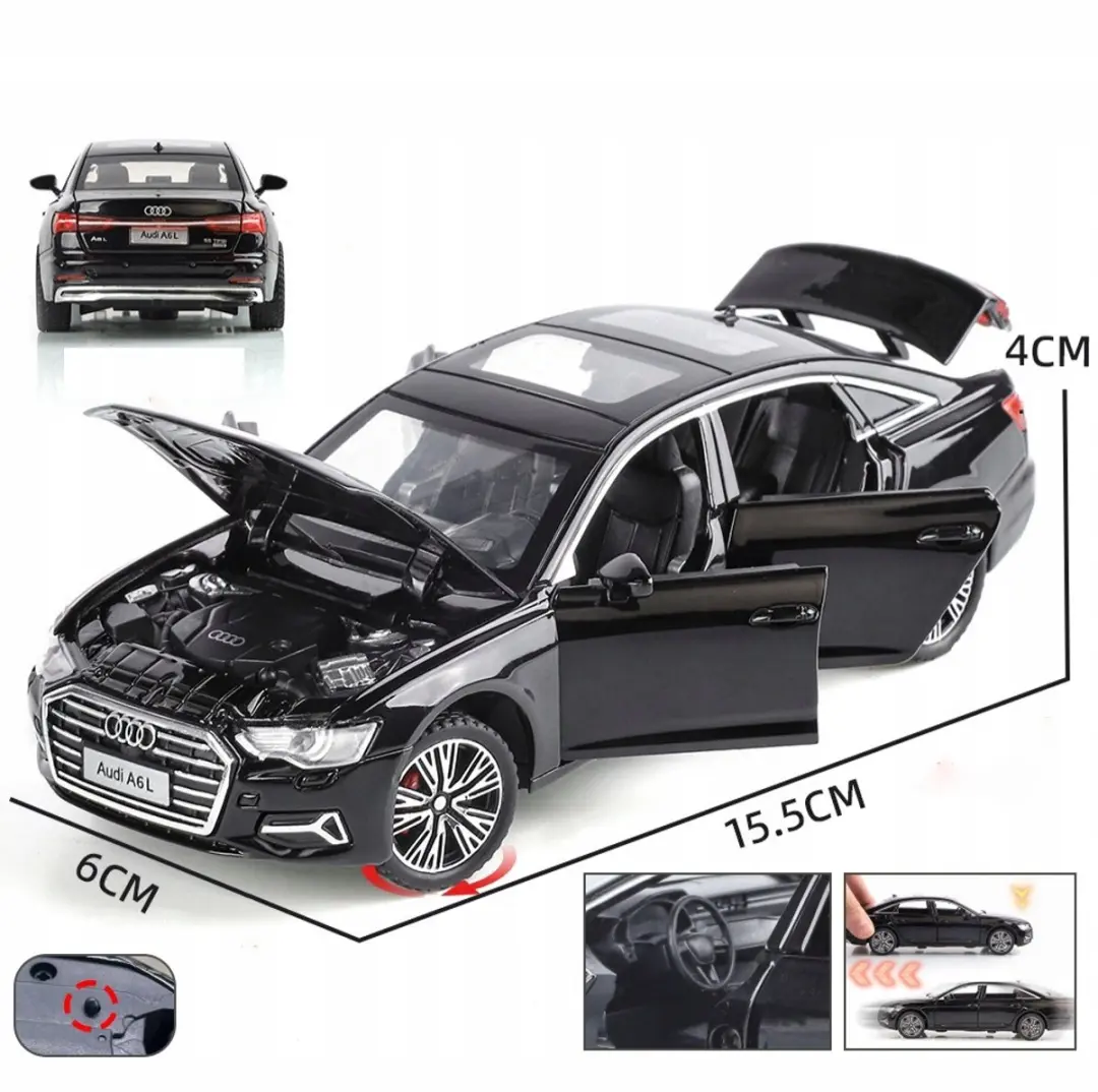Audi Modelauto 1:32 Metaal Open Deuren LED Geluid
