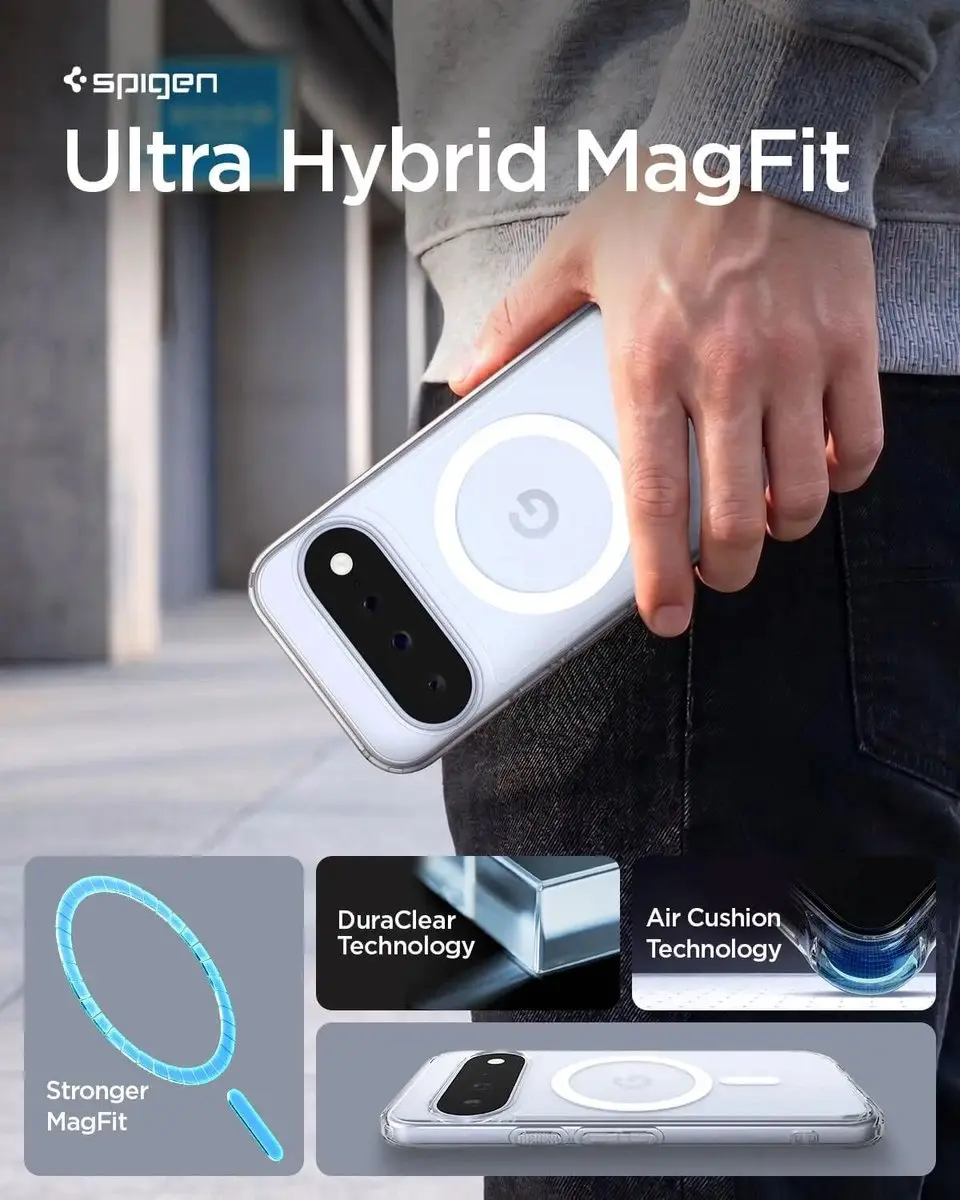 Spigen Ultra Hybrid MagFit Hoesje ACS11441 - Google Pixel 11 - Wit - afbeelding 6 van 6
