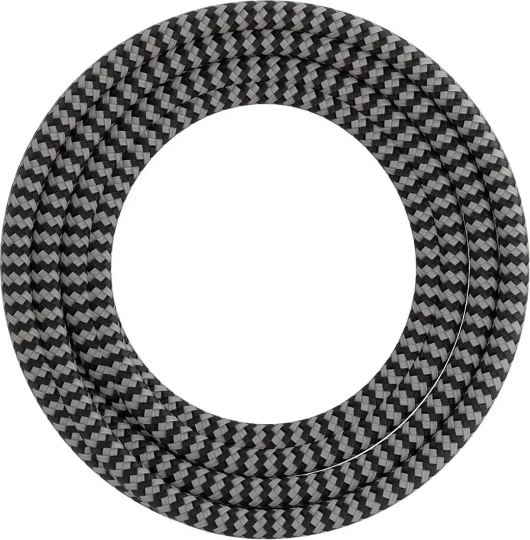 Calex Textielsnoer 3m - 2-aderig - Zwart/Wit