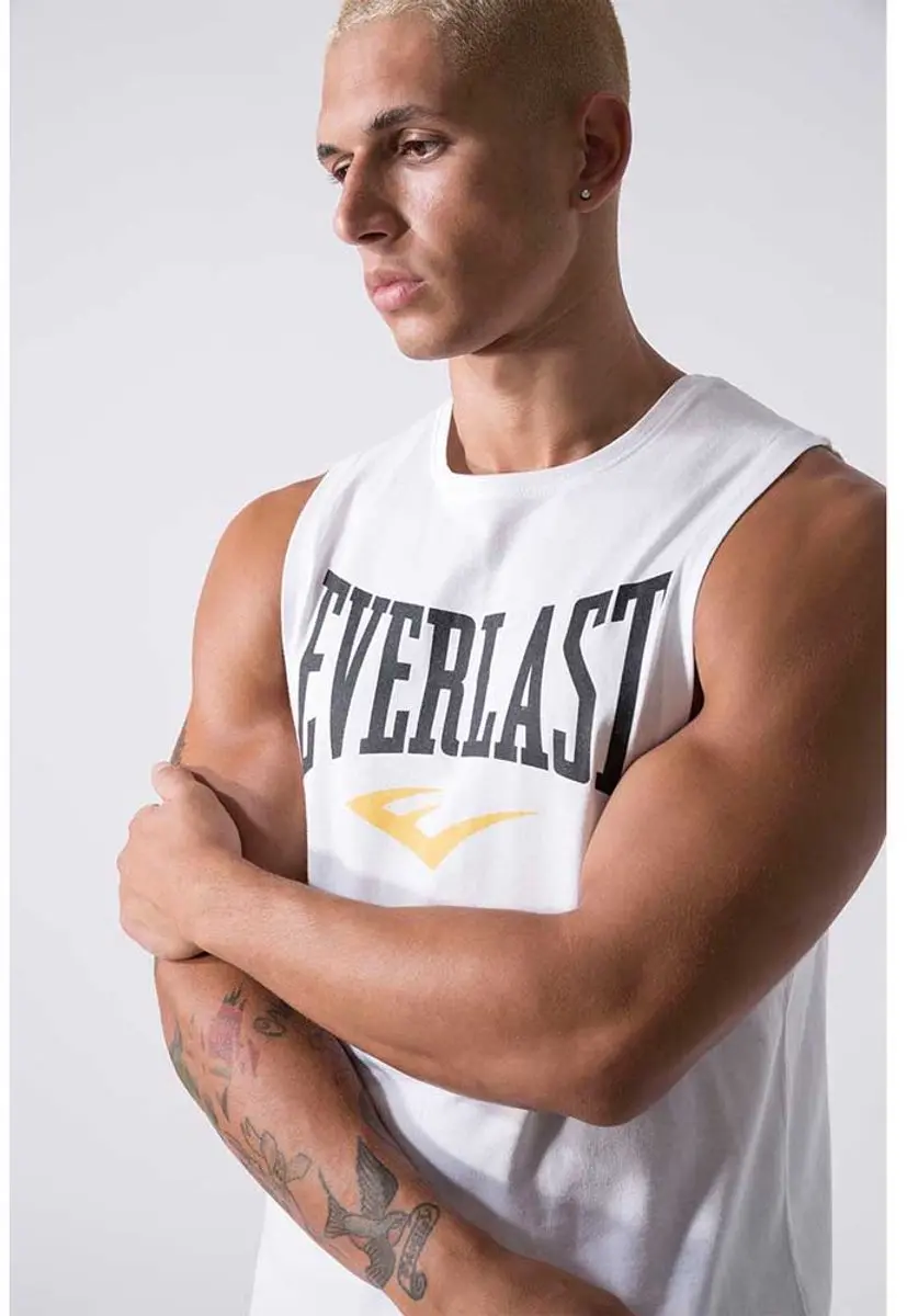 Everlast Sporttop Mannen M - Wit/Zwart/Geel - afbeelding 6 van 6