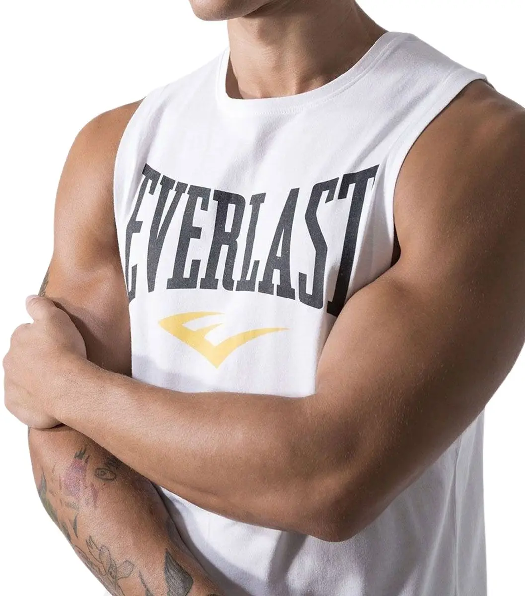 Everlast Sporttop Mannen M - Wit/Zwart/Geel