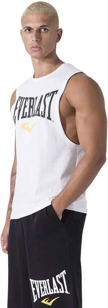 Everlast Sporttop Mannen M - Wit/Zwart/Geel