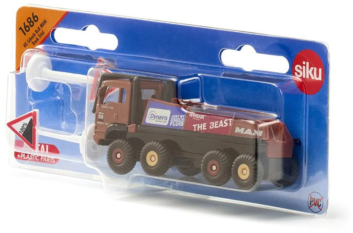SIKU 1686 HS Schoch 8x8 Man Truck Trial - Bruin/Zwart/Multicolor
