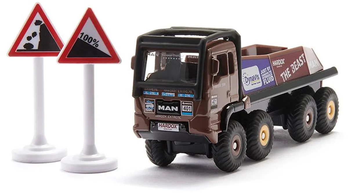 SIKU 1686 HS Schoch 8x8 Man Truck Trial - Bruin/Zwart/Multicolor