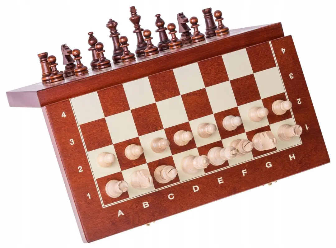 Magnetische Houten Schaakset Staunton 4 - 37x37cm