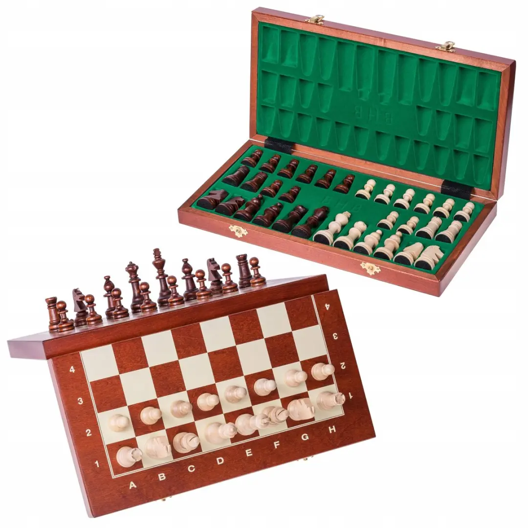 Magnetische Houten Schaakset Staunton 4