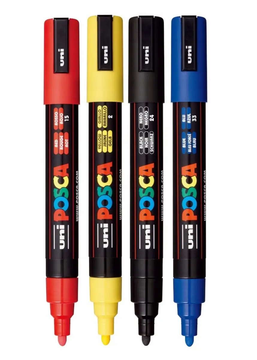 Posca PC-5M Markerset 4 Stuks
