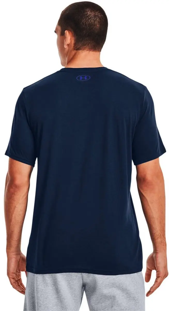 Under Armour UA Team Issue Wordmark SS Heren Sportshirt - L - Blauw - afbeelding 3 van 6