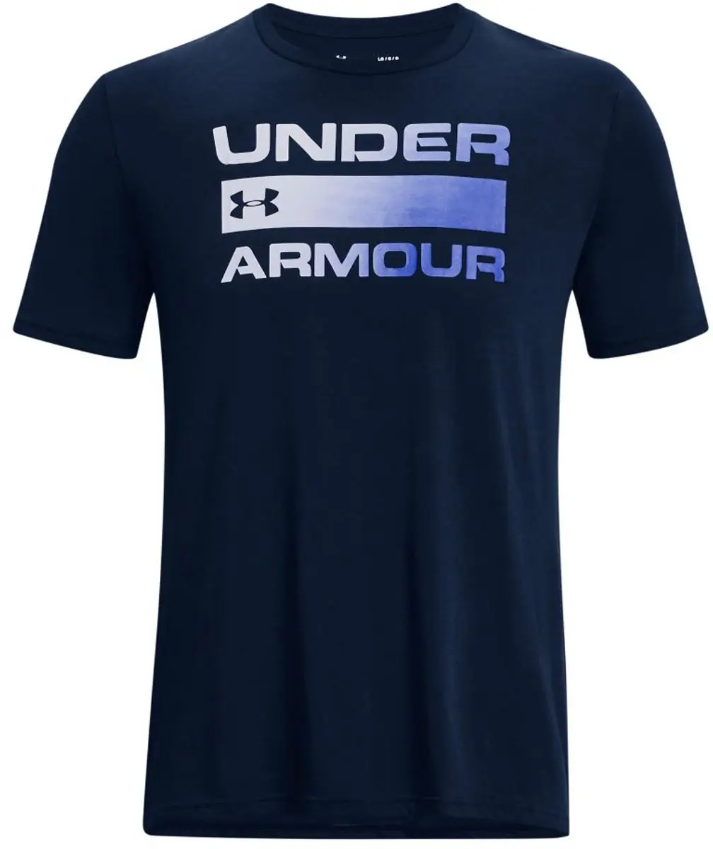 Under Armour UA Team Issue Wordmark SS Heren Sportshirt - L - Blauw - afbeelding 4 van 6