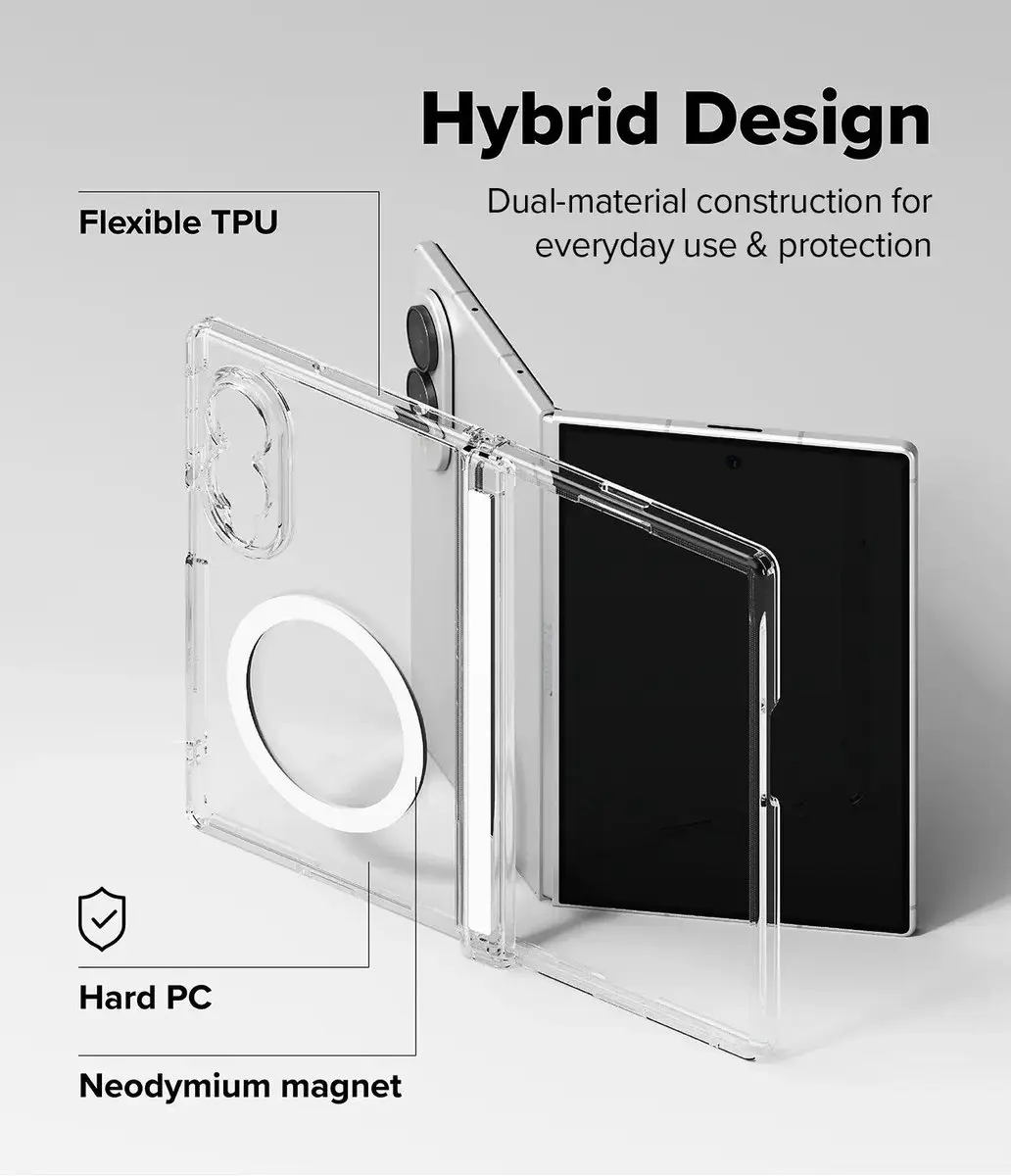 Ringke Fusion Flap Magnetic Hoesje - Samsung Galaxy Z Fold8 - Transparant