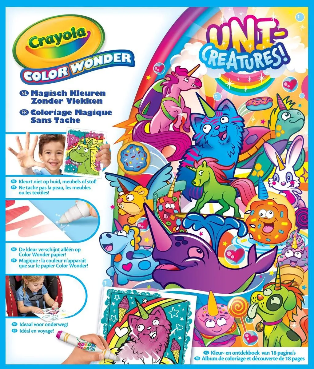 Crayola Color Wonder Eenhoorns Kleurboek - 18 Pagina's + 5 Viltstiften