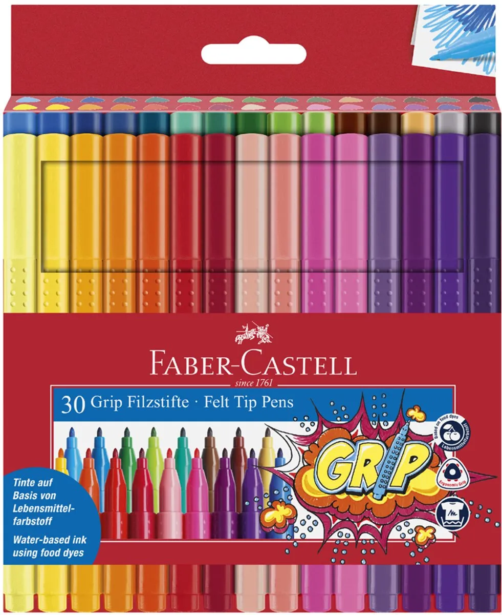 Faber-Castell GRIP Colour Viltstiften - 10 Stuks - afbeelding 6 van 6