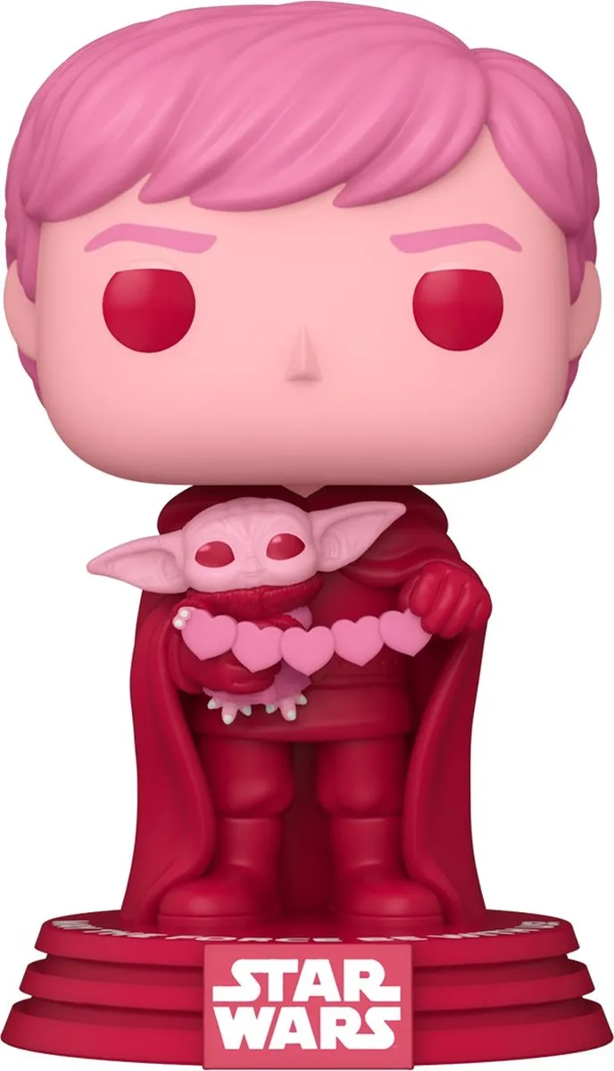 Funko Star Wars Valentine POP! Luke & Grogu - 9cm - Roze