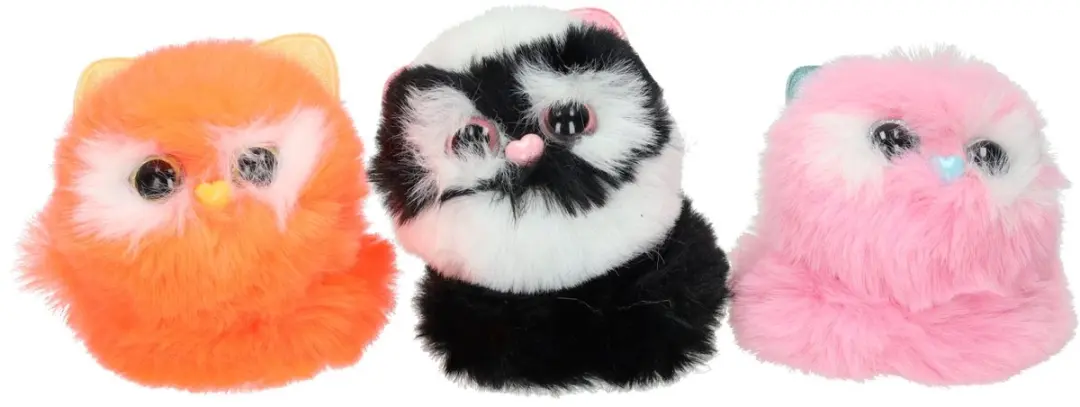 Johntoy Pluizige Kitten met Lange Staart - Meerkleurig