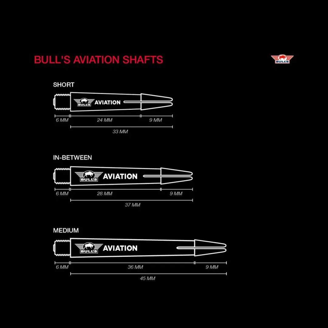 Bull's Aviation BU-55318 Dart Shafts - 3 Stuks - afbeelding 4 van 5