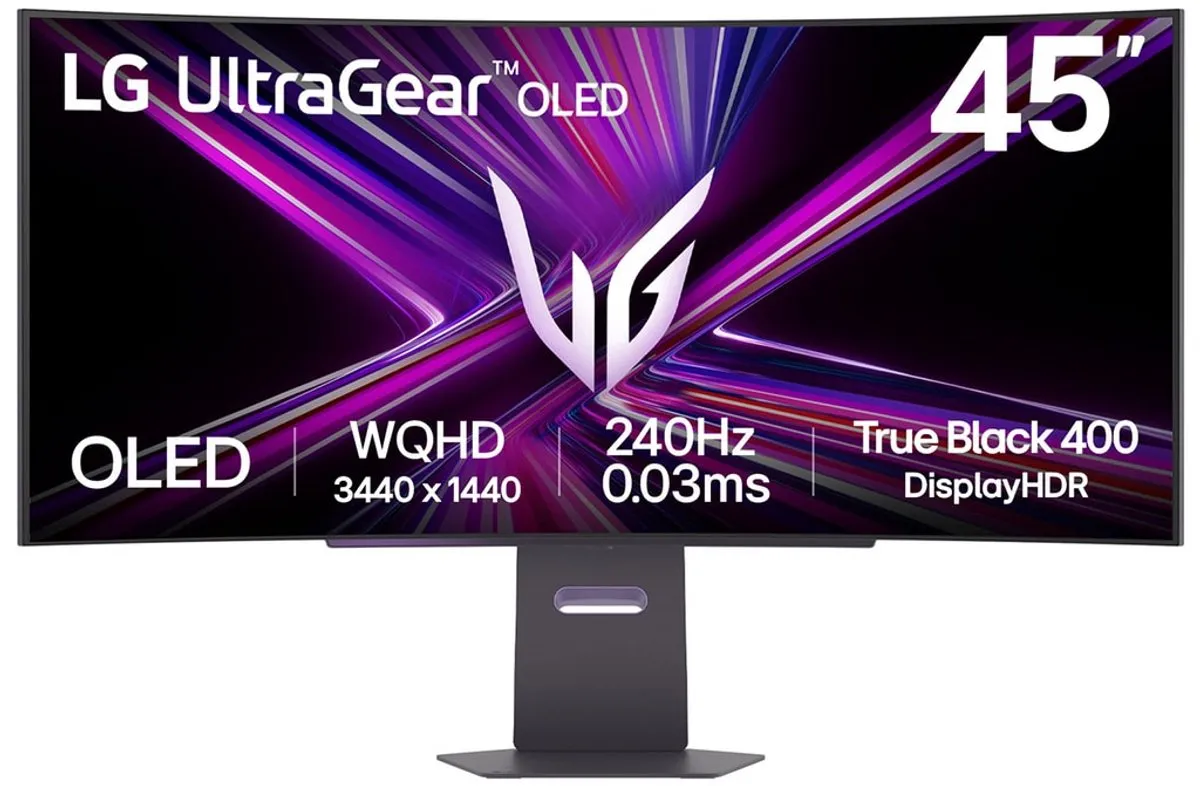LG UltraGear 45GX900A-B Curved OLED Gaming Monitor 240Hz - 45 inch