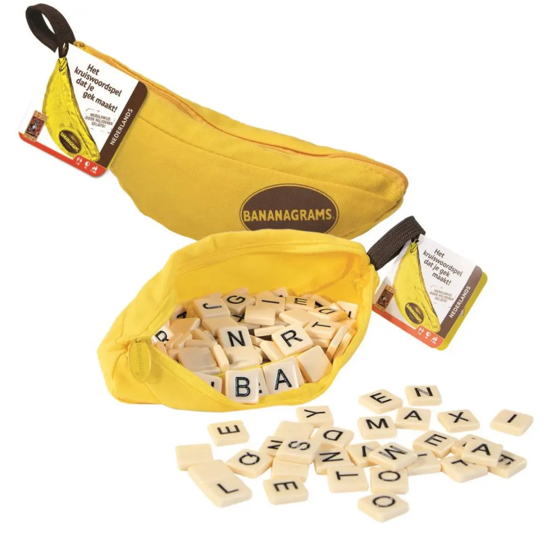 Moose Toys Bananagrams MS91725 Woordspel - 1-8 Spelers