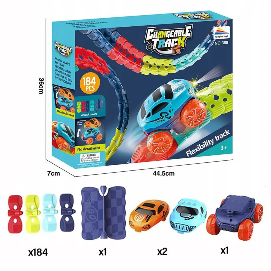 Pixel Flexibele Racebaan 184 Delen met LED Auto - afbeelding 4 van 5