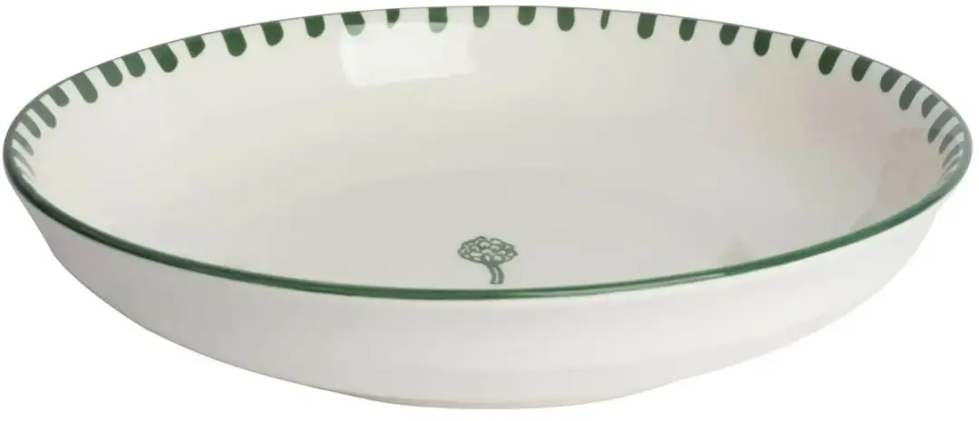 Gusta Della Nonna Serveerschaal 28cm - Wit/Groen