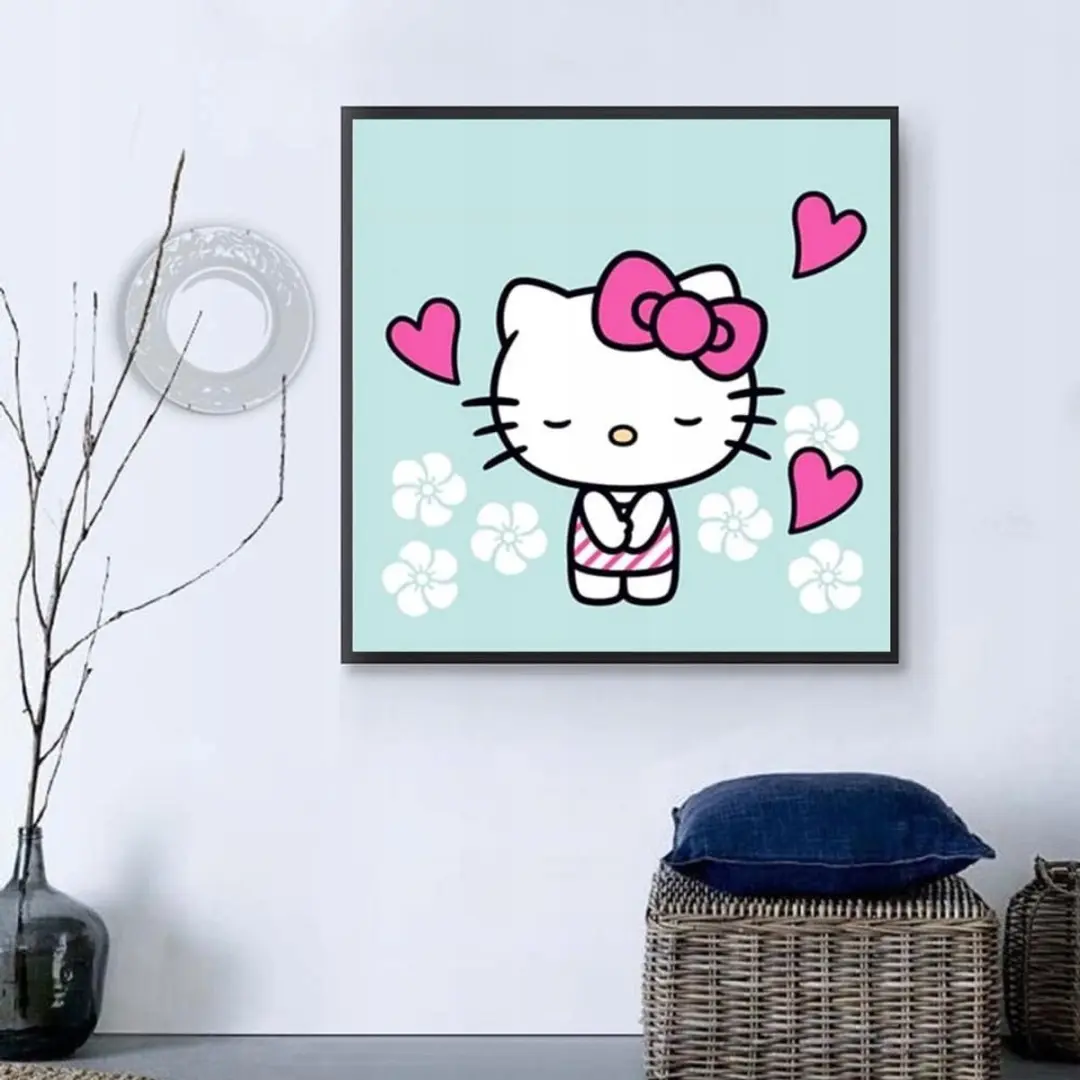 Hello Kitty Diamond Painting Set 5D DIY Mozaïek 30x30cm