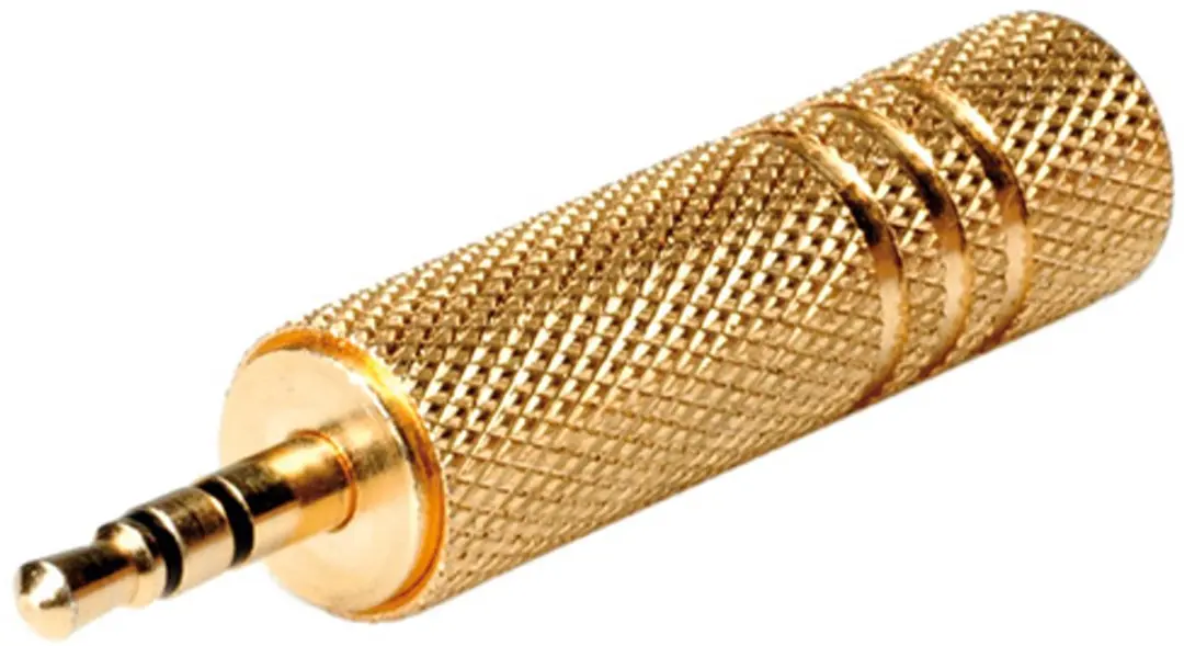Roline 6,35mm naar 3,5mm Jack Audio Adapter - Goud - afbeelding 3 van 3