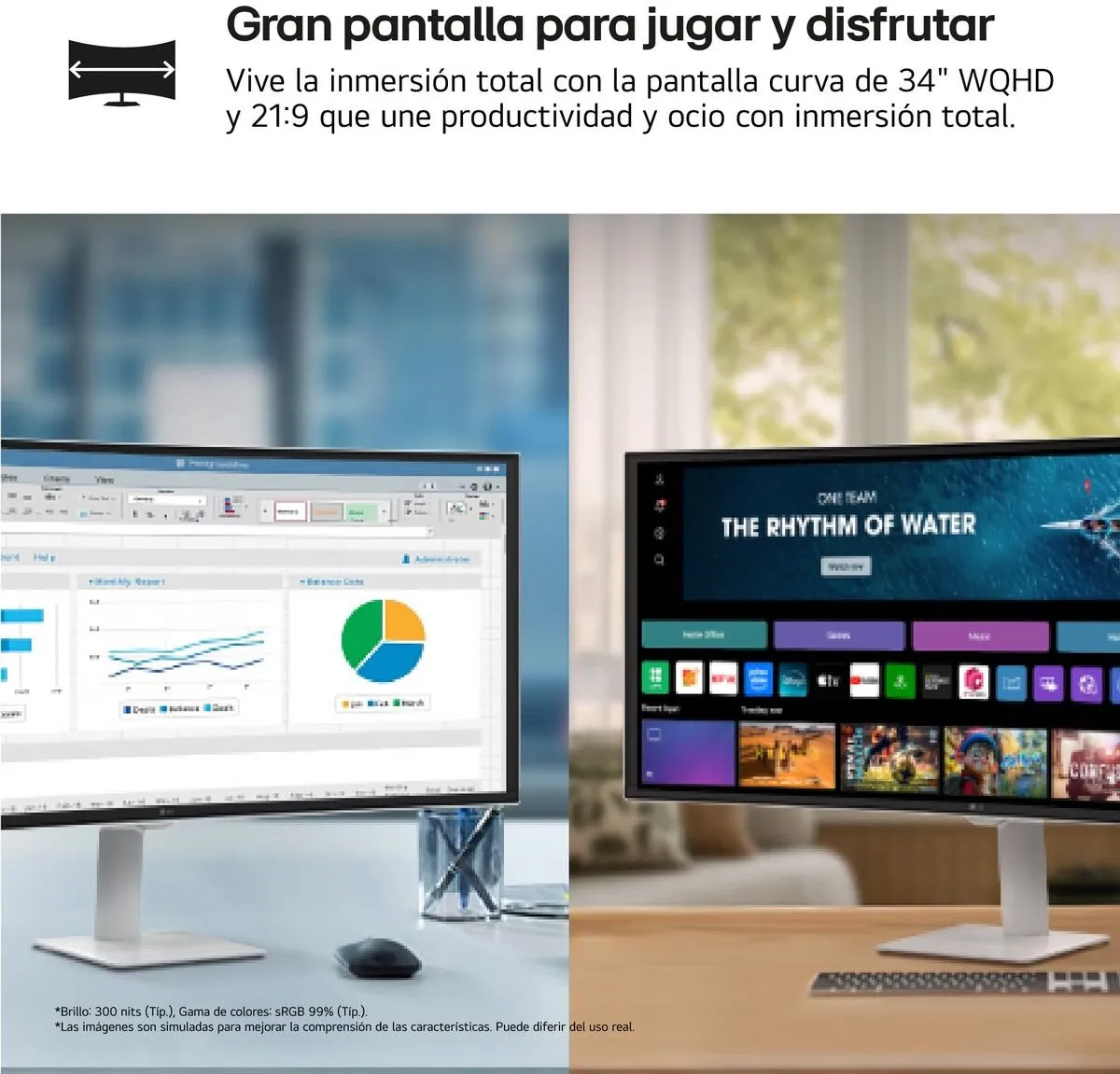 LG 34U601SA-W UltraWide Monitor 34" - Wit - afbeelding 6 van 6