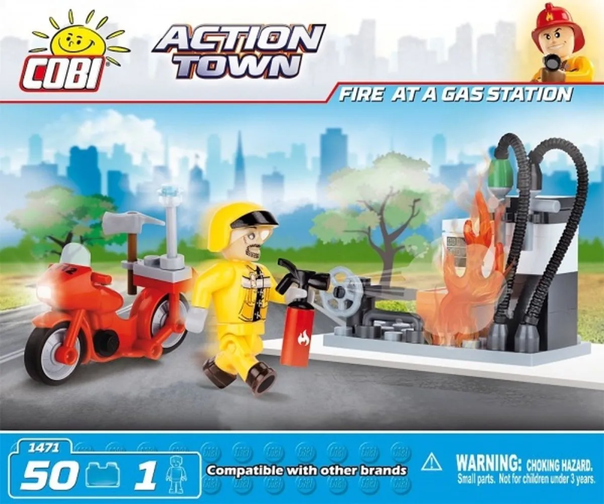 Cobi Action Town 1471 Brandweer Gasstation