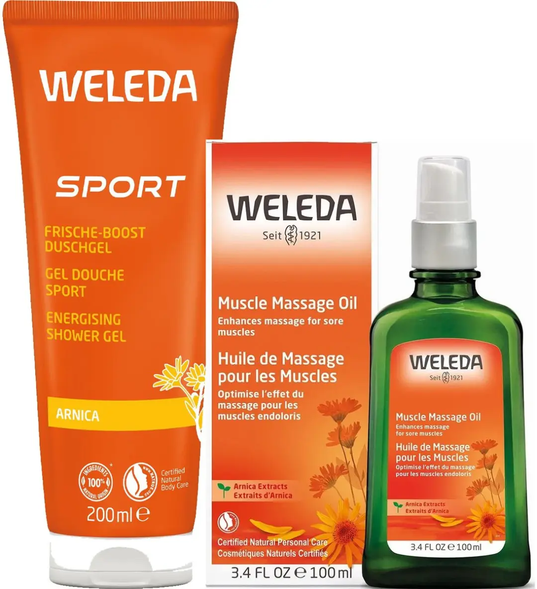 Weleda Sport Set Douchegel & Massageolie 300ml