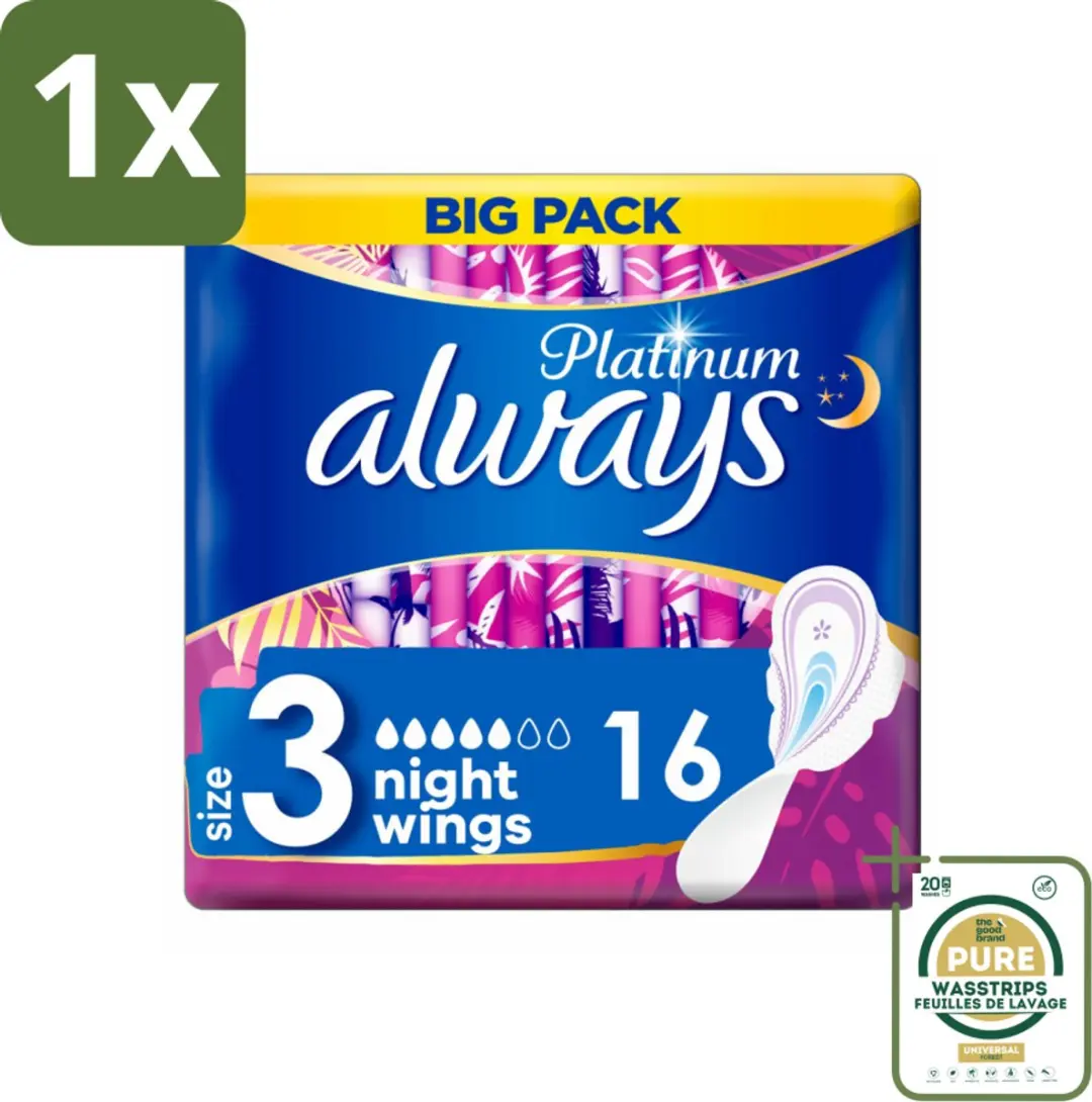 Always Platinum Ultra Night Maandverband 16 Stuks