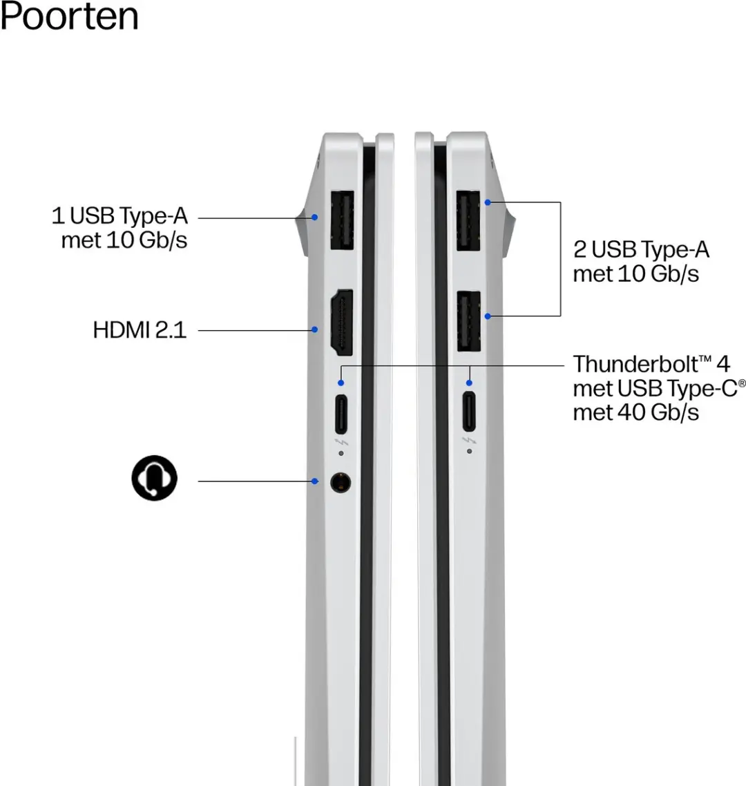 HP OmniBook X 17-de0605ndx Copilot+ PC - 17,3" Touchscreen - 16GB/512GB - Zilver - afbeelding 2 van 6