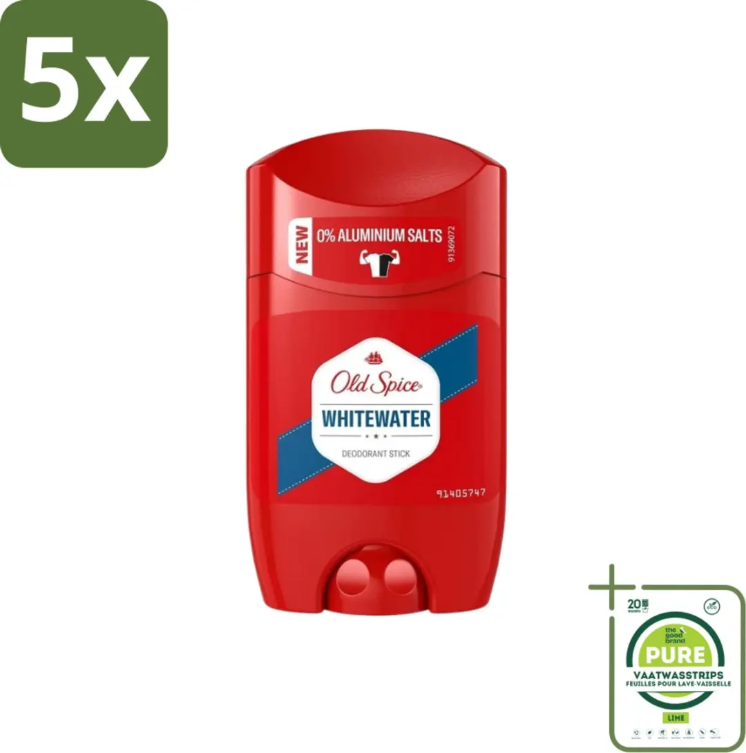 Old Spice Whitewater Deodorantstick 50ml - 250ml (5x50ml)