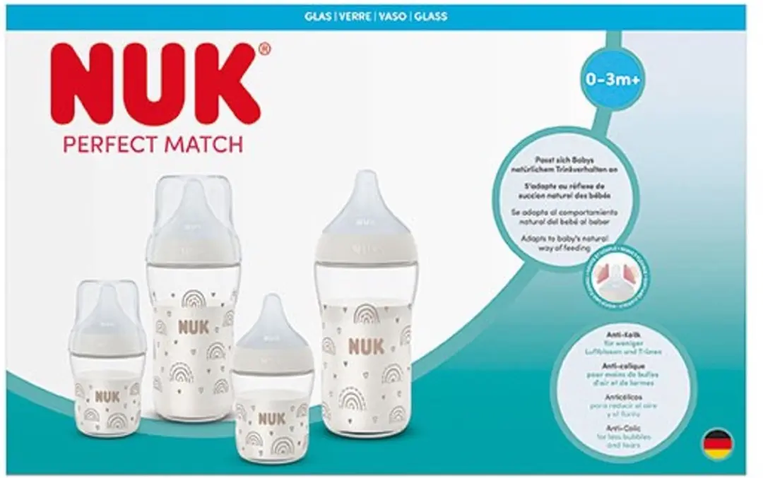 NUK Anti-Koliek Babyfles Set 0-3M+ - Meerkleurig