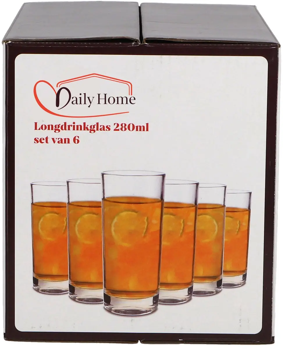 Daily Home Longdrinkglas Set 6 Stuks - 250ml - Meerkleurig - afbeelding 3 van 3