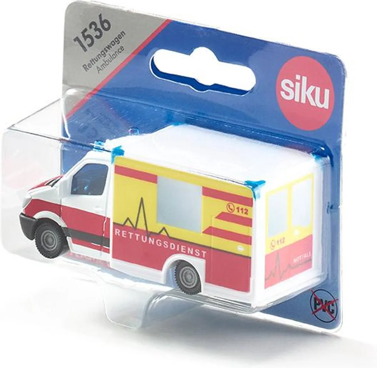 SIKU Mercedes Benz Rettungsdienst 1536 - 12,7 cm - Wit/Rood - afbeelding 6 van 6